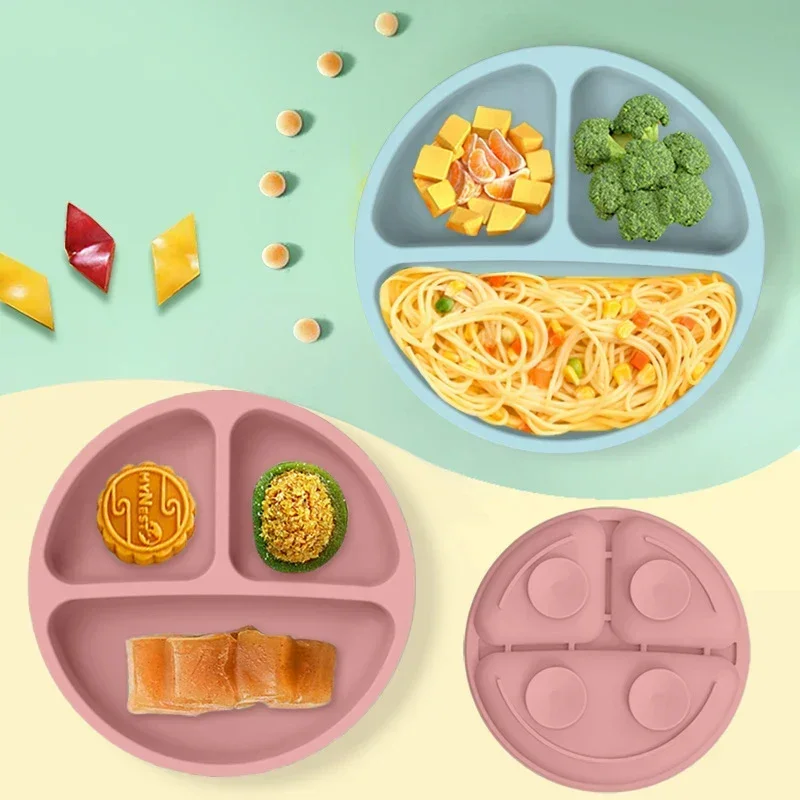 BPA Free Silicone Baby Feeding Set Sucker Bowl Dinning Plate Straw Cup Spoon Forks for Kids Baby Tableware Children Dishes thumbnail 4