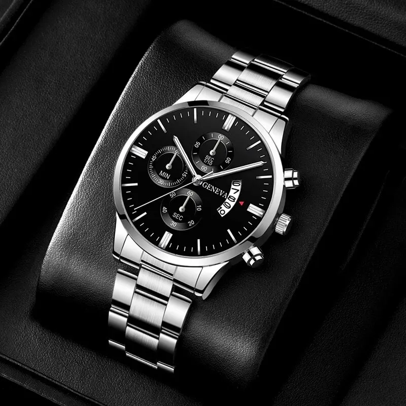 Fashion Men Watch Luxury Calendar Quartz Wrist Watch Business Watches Man Clock Male Bracelet Wristwatch thumbnail 5