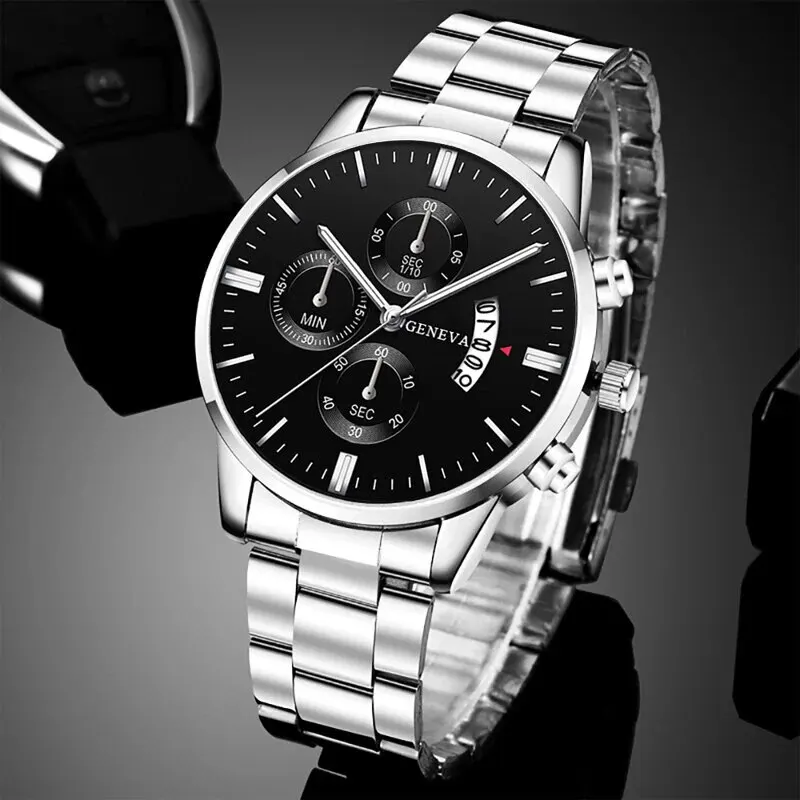 Fashion Men Watch Luxury Calendar Quartz Wrist Watch Business Watches Man Clock Male Bracelet Wristwatch thumbnail 3