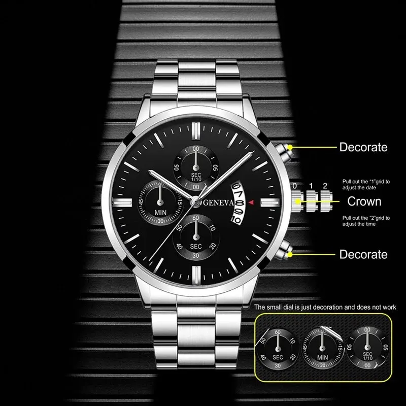Fashion Men Watch Luxury Calendar Quartz Wrist Watch Business Watches Man Clock Male Bracelet Wristwatch thumbnail 2