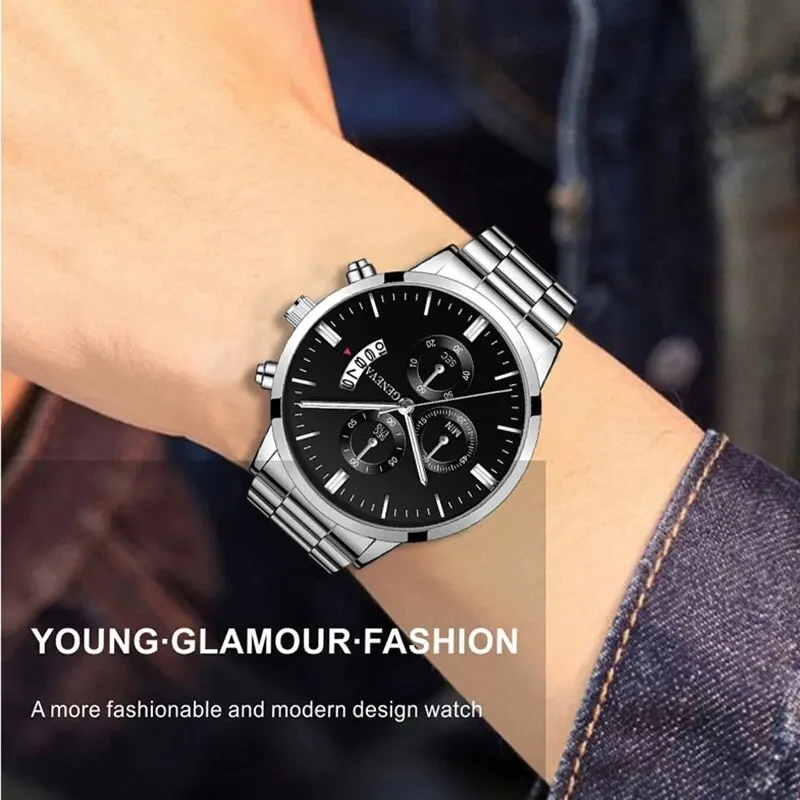 Fashion Men Watch Luxury Calendar Quartz Wrist Watch Business Watches Man Clock Male Bracelet Wristwatch thumbnail 6