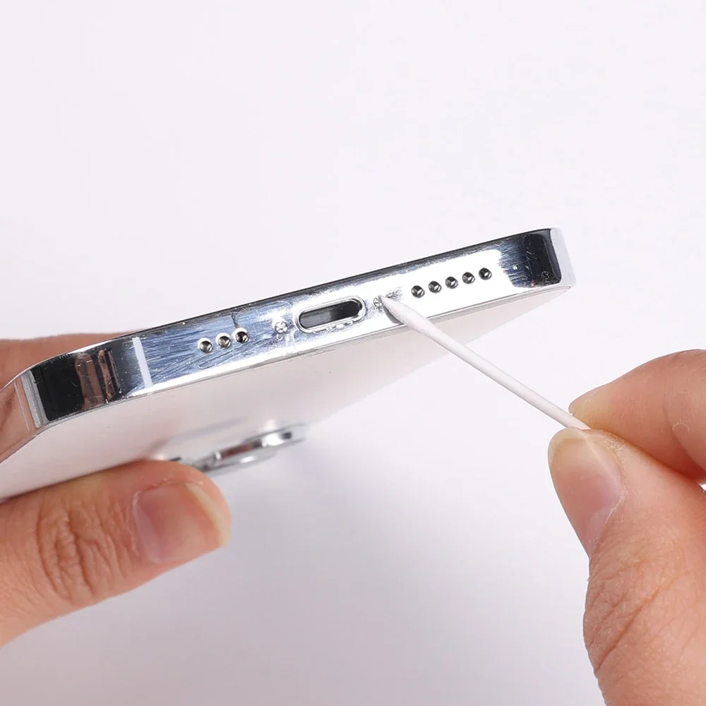 Disposable Cleaning Swab For iPhone iPad Samsung Phones Tablet Charger Port Earphone Laptop Slot Dust Double Head Cotton Stick thumbnail 2