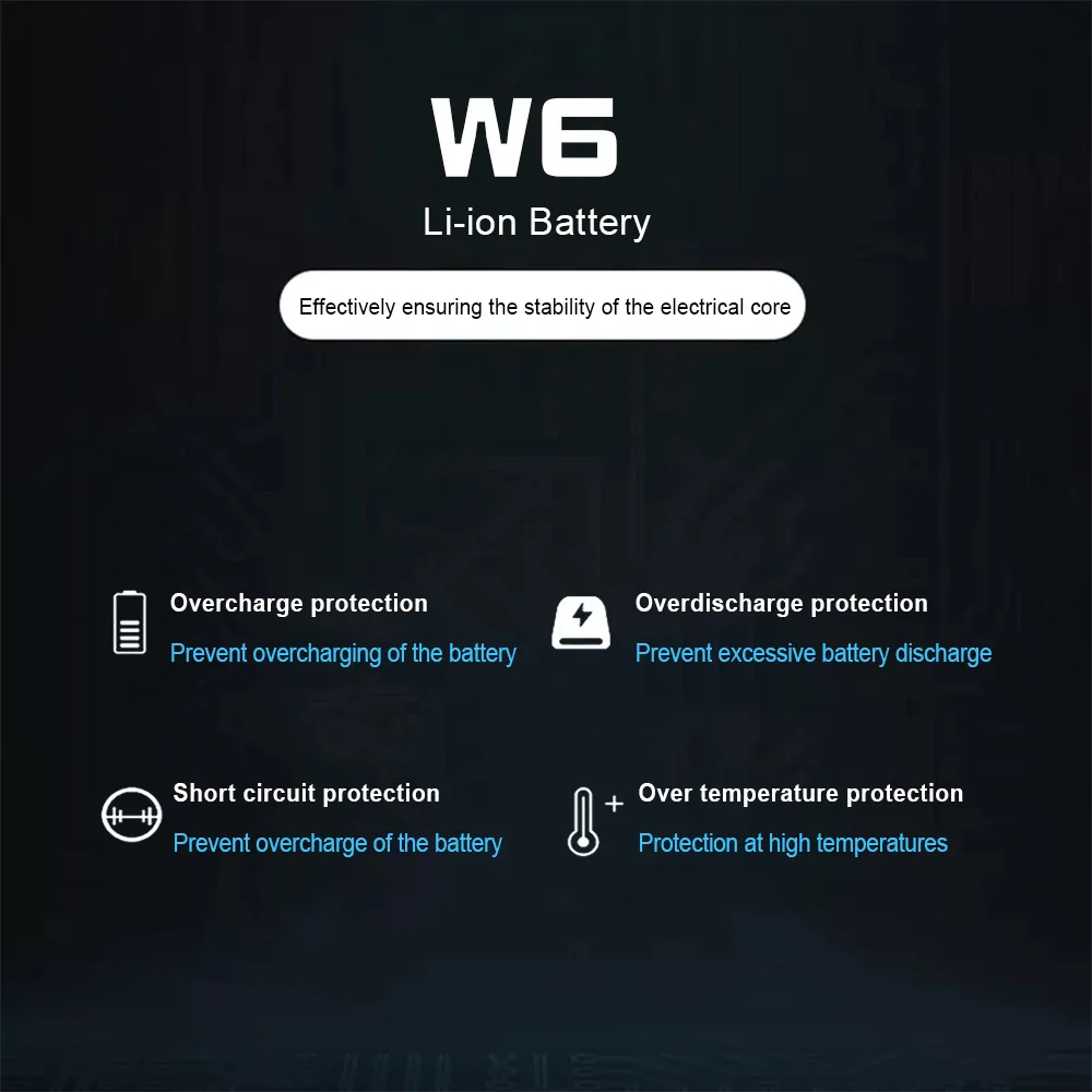 ANYSECU W6 4200mAh Battery For W6 Walkie Talkie Phone Zello PTT Moblie Phone thumbnail 6