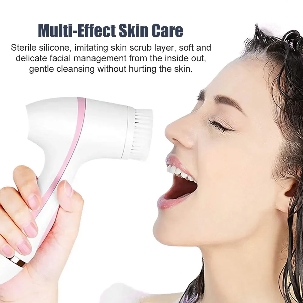 3 In 1 Electric Cleansing Brush Ultrasonic Facial Cleaner Face Massagers Sonic Rotating Cleansing Brush Face Deep Cleansing Tool thumbnail 6