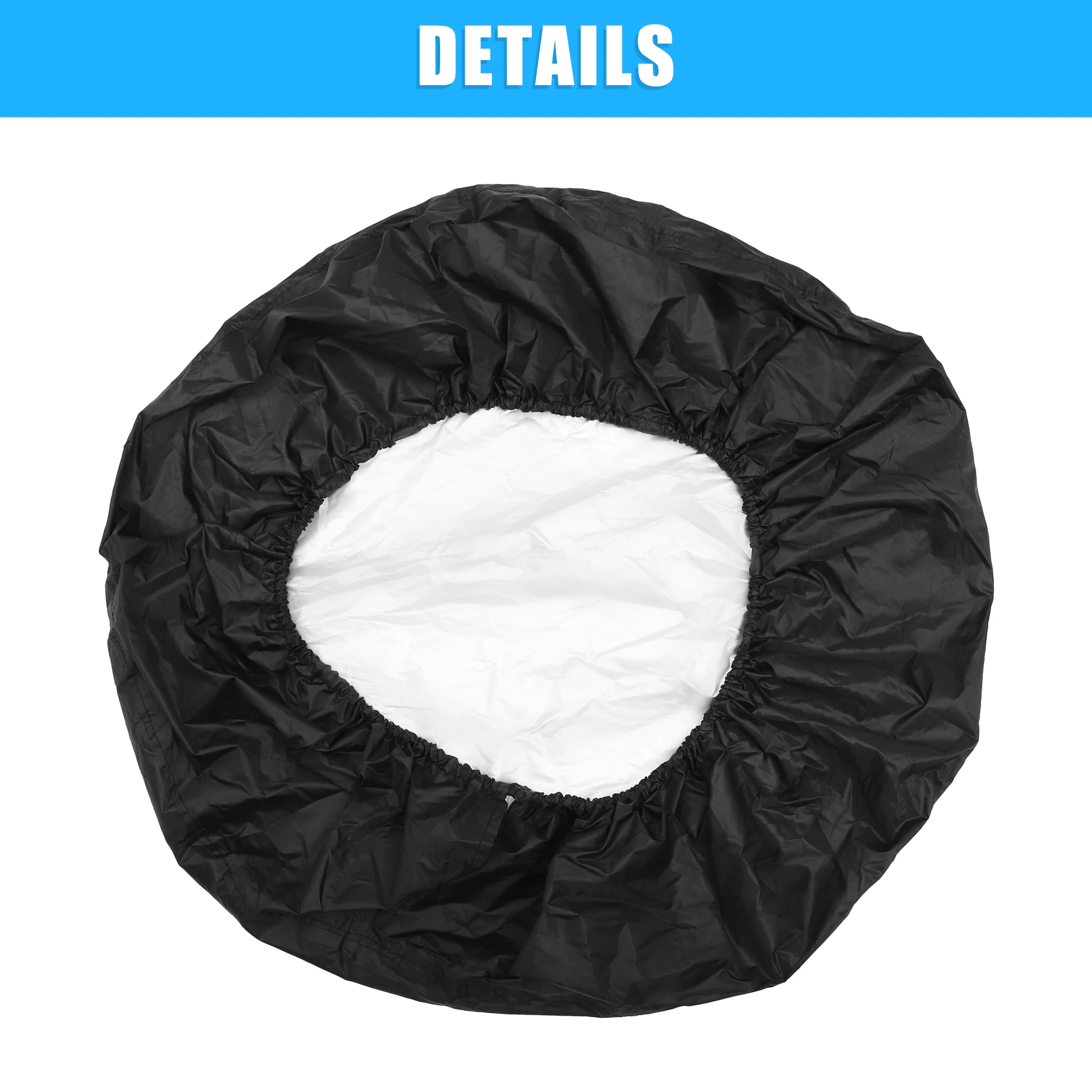 Uxcell Universal 190T Polyester Spare Tire Cover for Jeep Trailer RV SUV Truck Wheel Fit Overall Wheel Diameter 14-17 Inch Black thumbnail 6