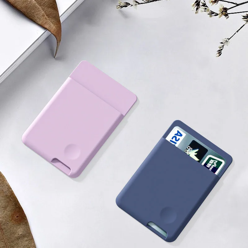 3M Phone Wallet Case Card Holder Self-Adhesive Silicone Pocket Stick ID Bank Credit Card Storage Card Holder Bag Accessory thumbnail 2