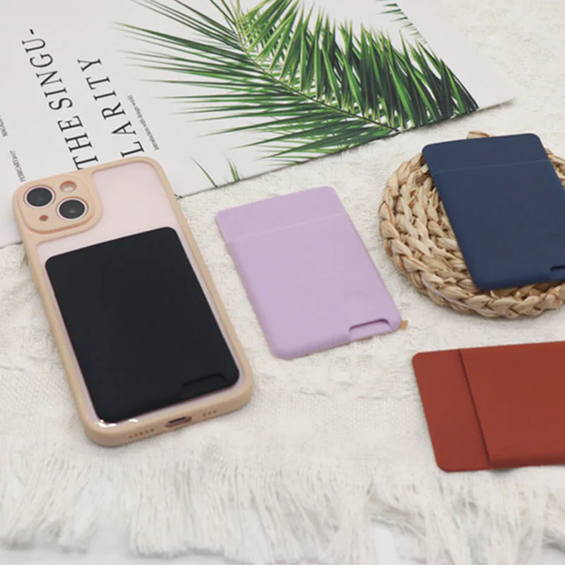 3M Phone Wallet Case Card Holder Self-Adhesive Silicone Pocket Stick ID Bank Credit Card Storage Card Holder Bag Accessory thumbnail 4