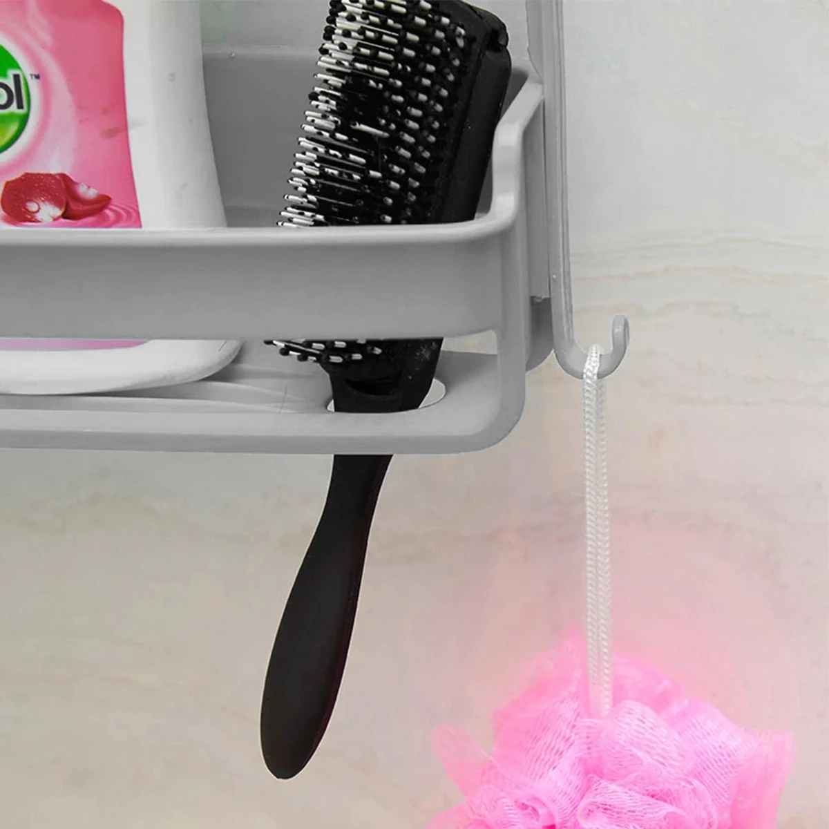 Hanging Bath Shelves Bathroom Shelf Organizer Nail-free Shampoo Holder Storage Shelf Rack Bathroom Basket Holder thumbnail 4