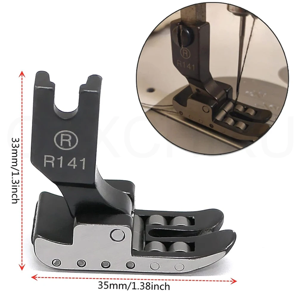 High Quality R141 Roller Presser Foot Leather Fabric Presser Feet For Industrial Lockstitch Sewing Machine Accessories Tools thumbnail 4