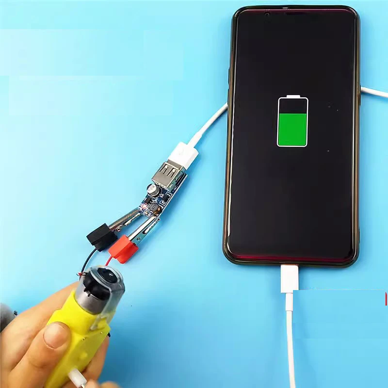 Hand Crank Motor Gear Generator Kit Survival Power Bank Emergency USB Charger thumbnail 6