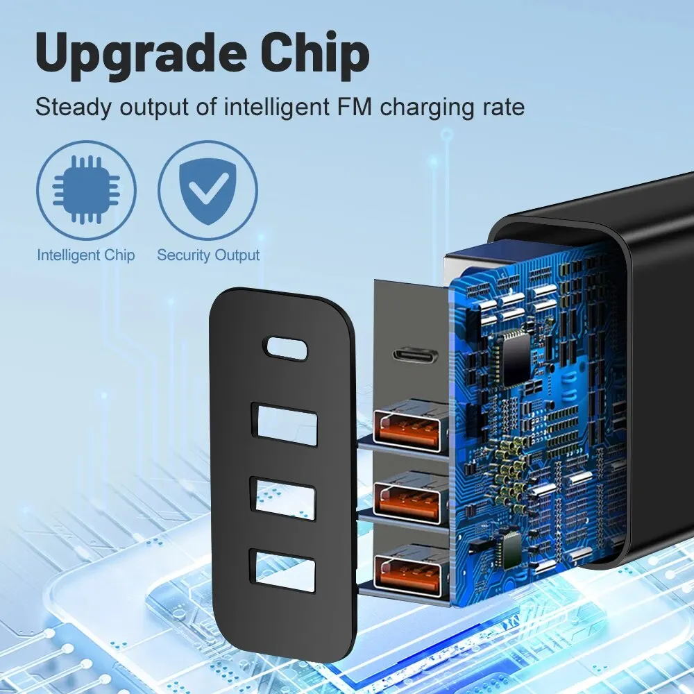 Total 20W Multi Port Wall Charger USB PD Adapter For Xiaomi iPhone 13 12 for Samsung Mobile Phone Plug Charging thumbnail 4