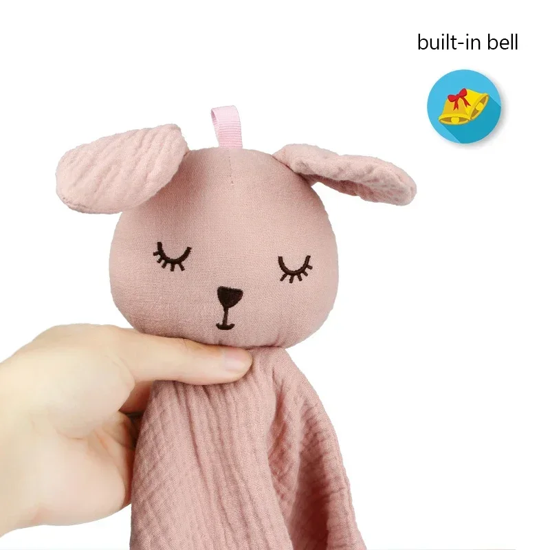 Baby Cotton Muslin Comfortable Blanket Cute Bunny Doll For Infant Kids Sleep Appease Towel Children Rabbit Saliva Scarf thumbnail 4