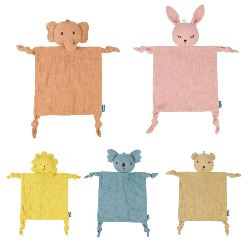 Baby Cotton Muslin Comfortable Blanket Cute Bunny Doll For Infant Kids Sleep Appease Towel Children Rabbit Saliva Scarf thumbnail 6