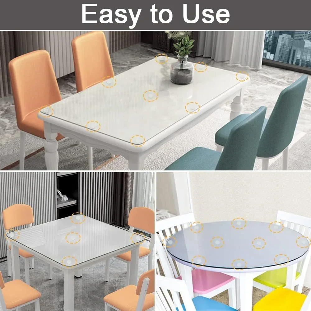 10-30pcs Round Glass Non-slip Pads Transparent PVC Table Top Cushion Enduring Suction Cup Glass Fixed Tool Furniture Accessories thumbnail 5