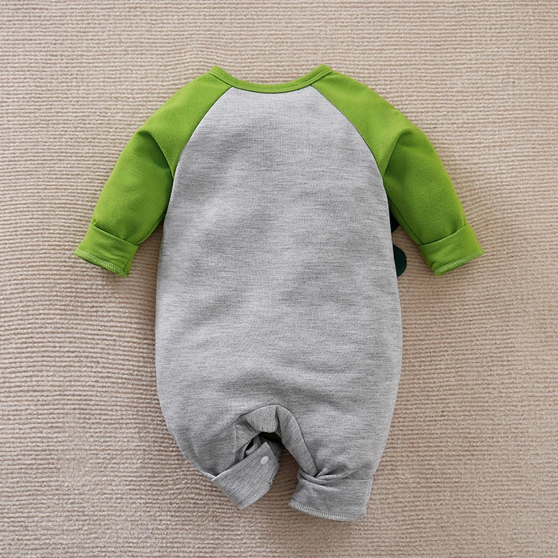 Spring And Autumn Boys And Girls Cute Cartoon Dinosaur 3d Printing  Comfortable Casual Baby Bodysuit thumbnail 2