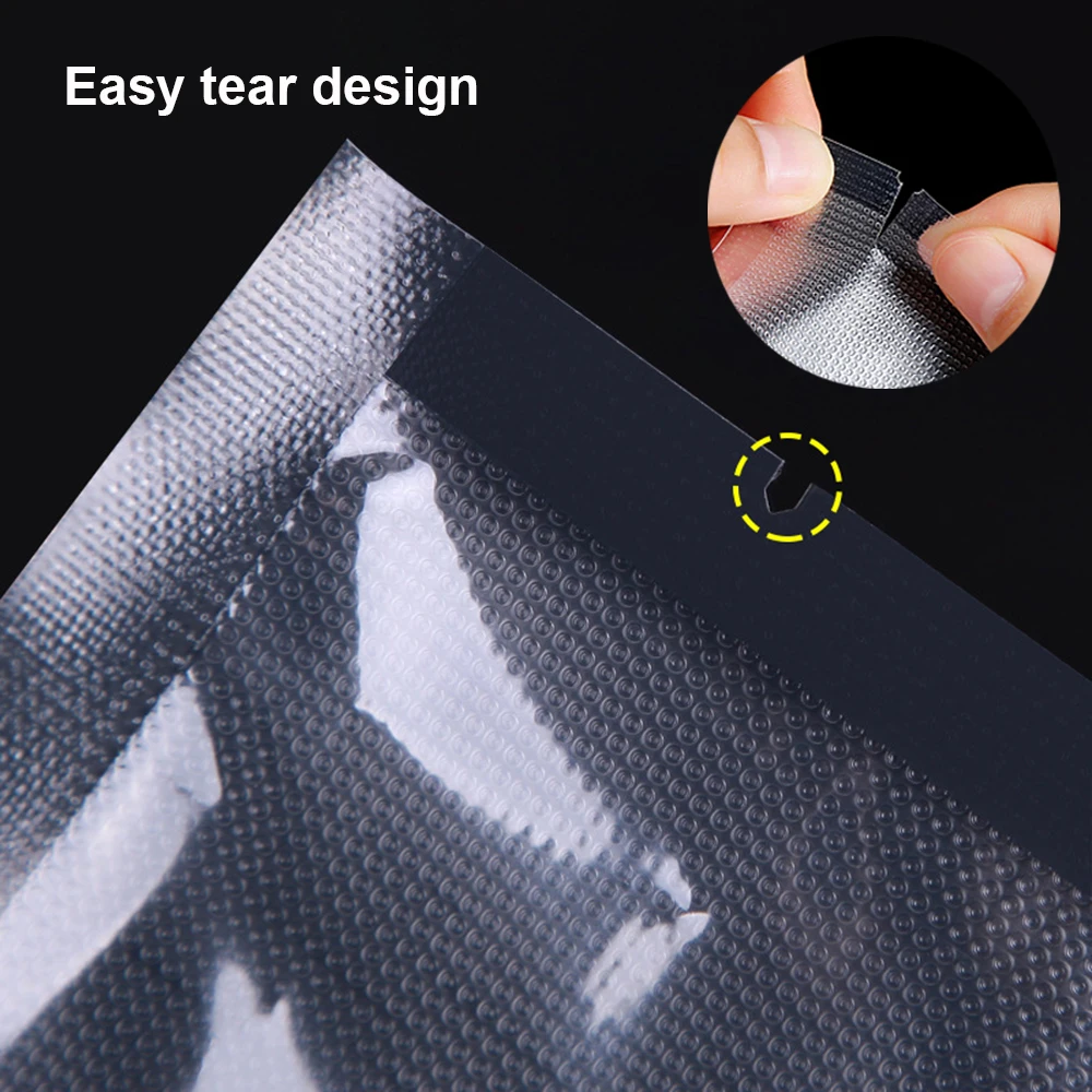 Vacuum Packaging Bags for Food 100pcs Food Storage Vacuum Bags for Vacuum Sealer Machine  Food Fresh Long Keeping Empty Bags thumbnail 3