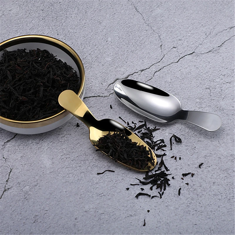 Mini Stainless Steel Spoons Kitchen Spice Condiment Spoon Sugar Tea Coffee Scoop Short Handle Wood Kids Spoon Kitchen Gadgets thumbnail 5