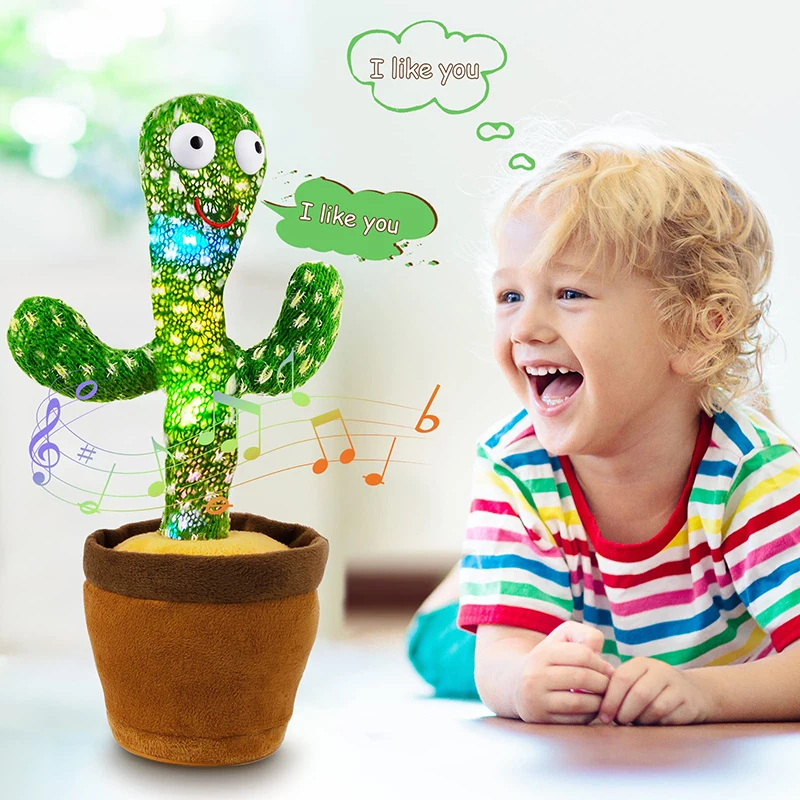 Kids Dancing Talking Cactus Toys Interactive Talking Sunny Cactus Electronic Plush Toy Home Decoration for Children Xmas Gifts thumbnail 6