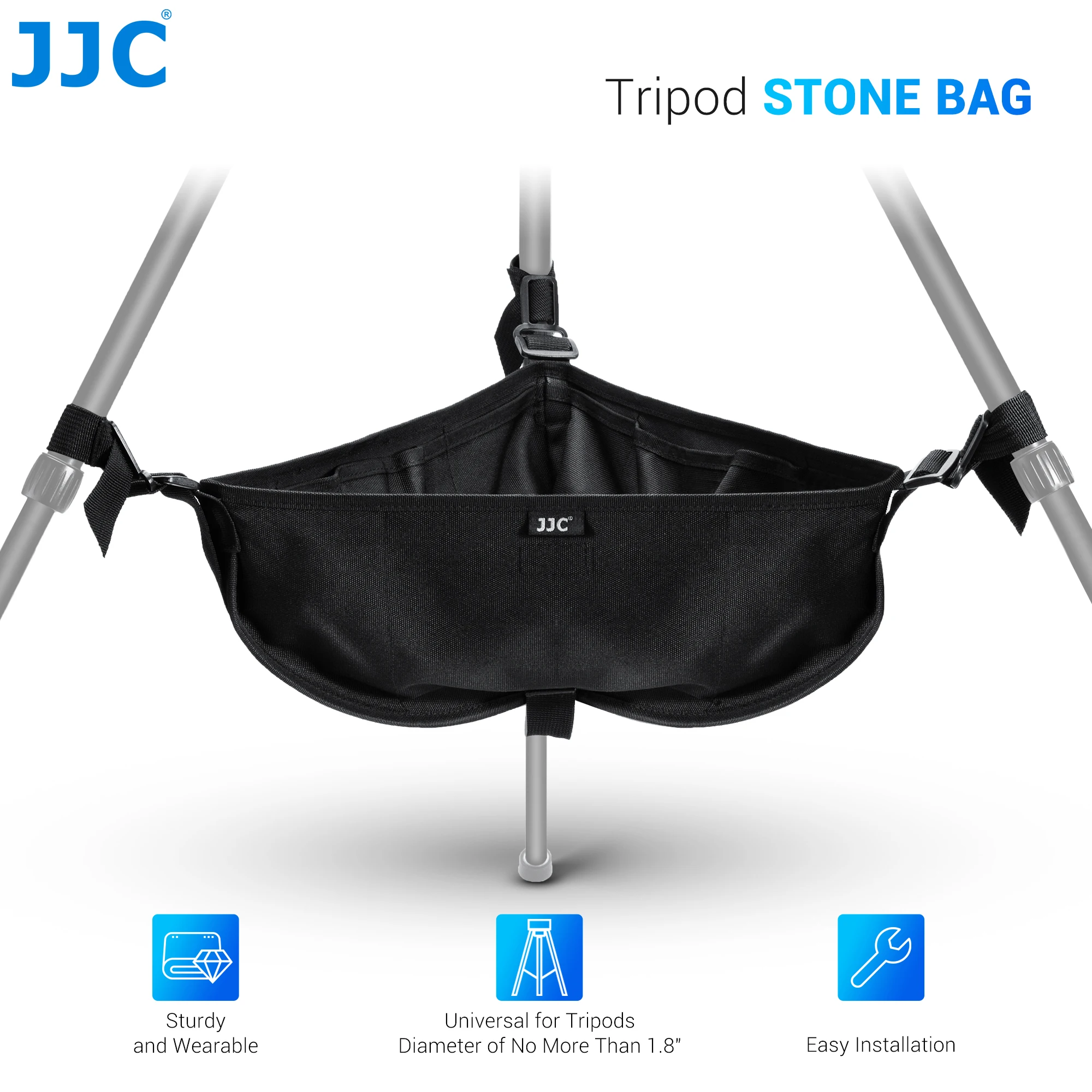JJC Tripod Weight Stone Bag Heavy Duty Sandbag for Tripod Easel Universal Stand Sand Bag for Stabilizing Photography Accessory thumbnail 5