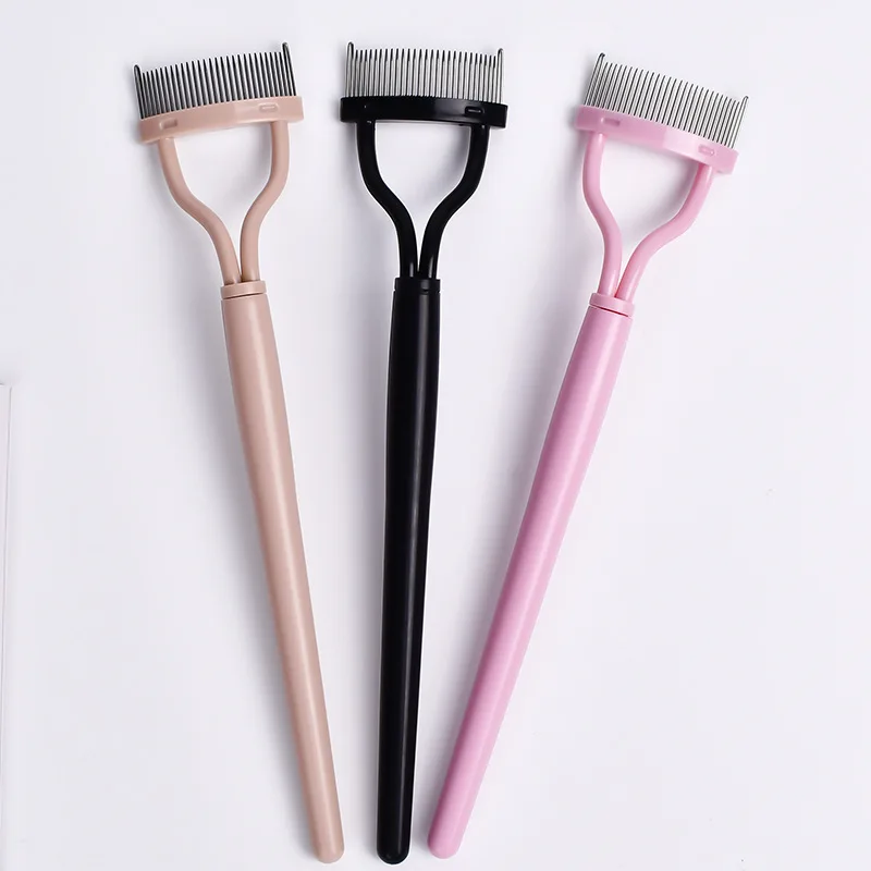 Eyelash Separator Metal Teeth Straight Eyelash Curler Beauty Makeup Stainless Eyelash Brush Comb Mascara Curl Makeup Tool thumbnail 4