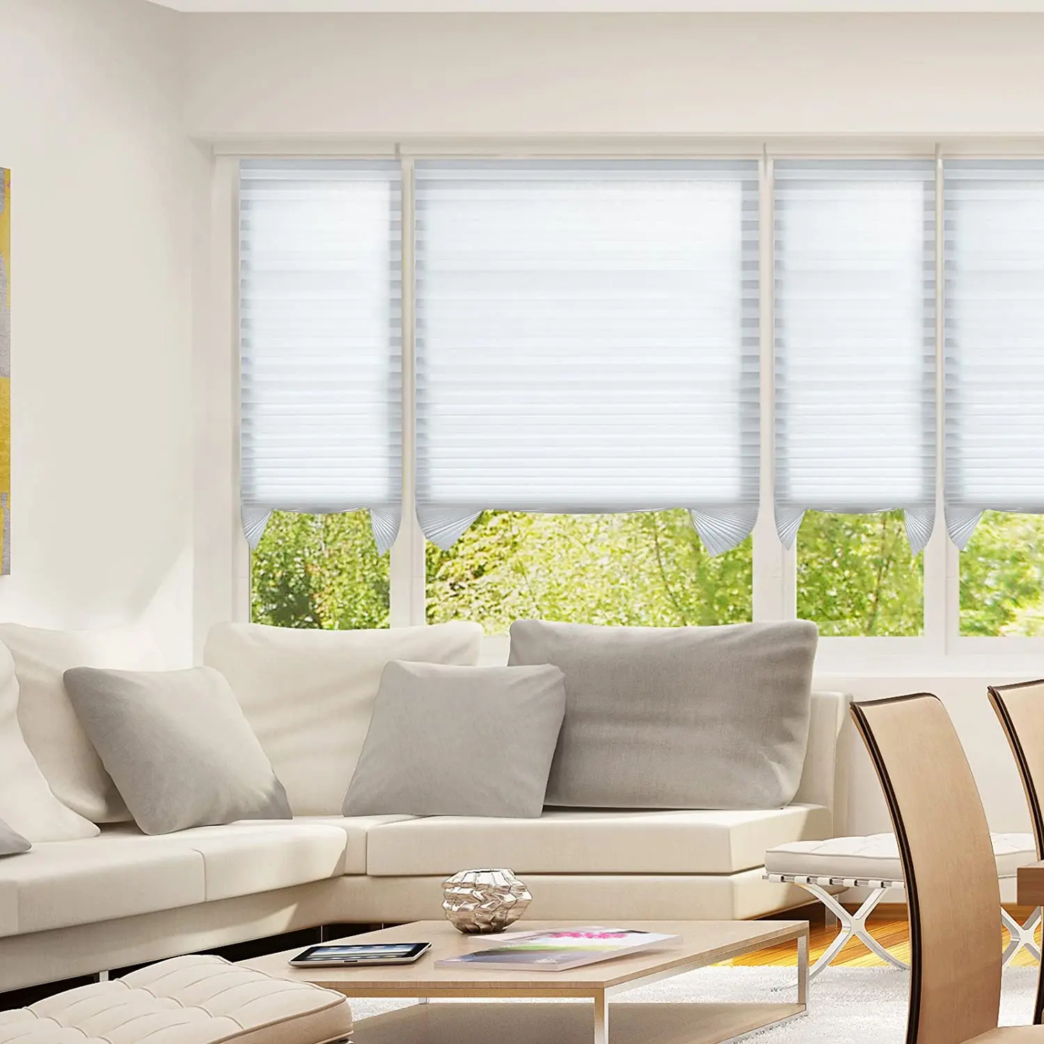 Cheap Adhesive Window Pleated Zebra Blinds And Shades Blind Roller Blackout Curtain For Bedroom Living Room Balcony thumbnail 4