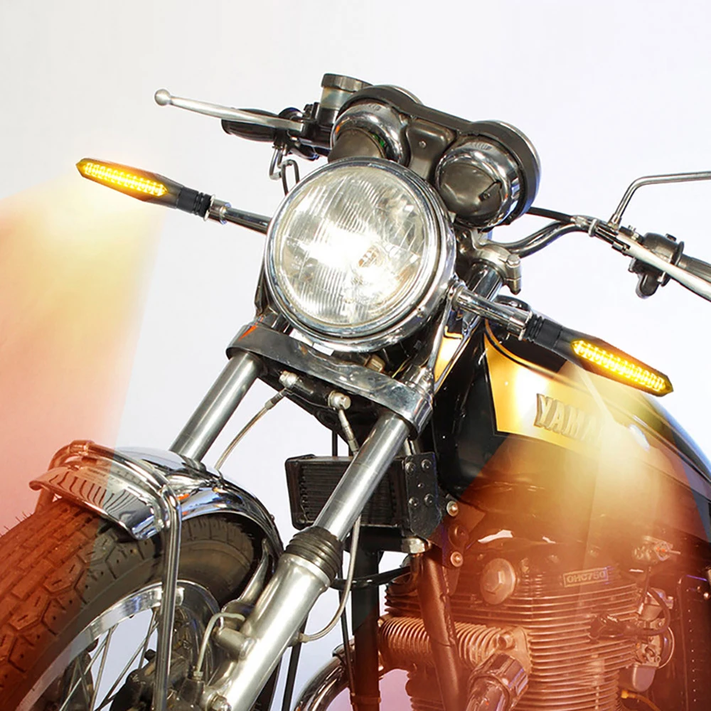 Universal Motorcycle Turn Signal Light 12V Waterproof Flasher Indicator Blinker Rear Lights Lamp Accessories thumbnail 2