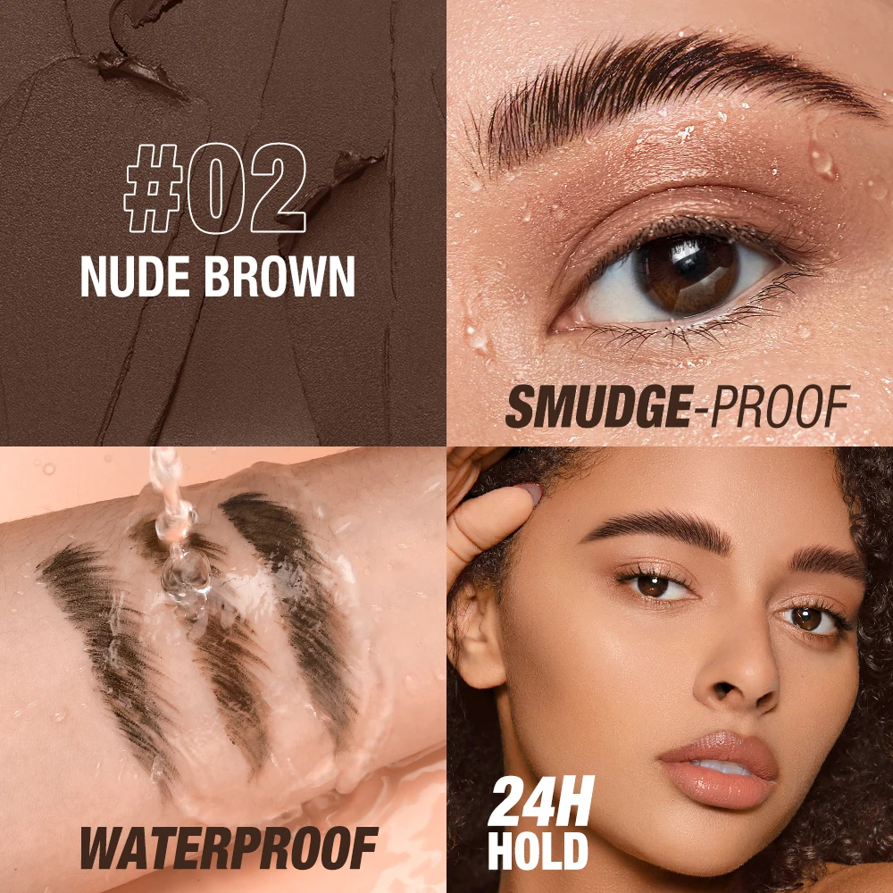 O.TWO.O Eyebrow Pomade Brow Gel Wax 2 IN 1 Waterproof Long Lasting Creamy Texture Eye Brow Tint Enhancers Cosmetics Makeup thumbnail 4