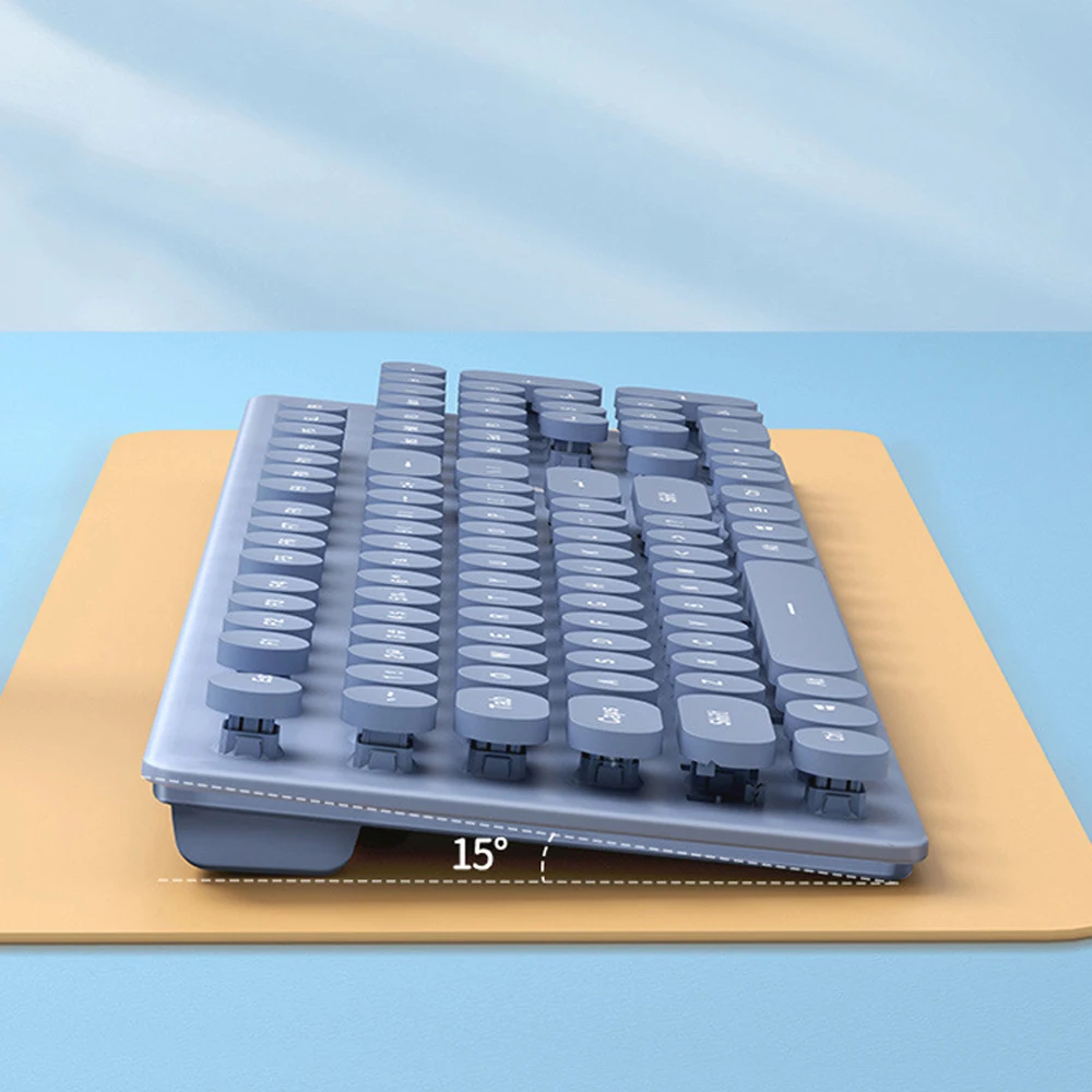 Rechargeable Wireless Keyboard Mouse Set Low Noise Ergonomic 2.4G/Bluetooth Dual-mode Keyboard Mouse Set For Office thumbnail 4