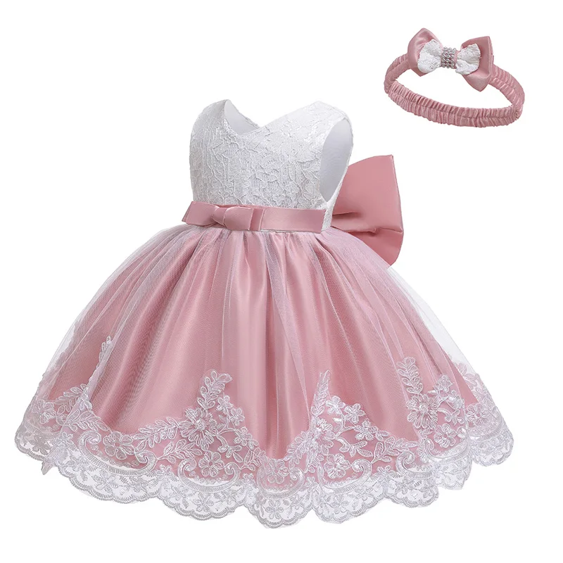 LZH Baby Girl Dress Newborn Clothes Princess Dress+Headwear For Toddler Birthday Wedding Christening Infant Party Christmas Gown thumbnail 5
