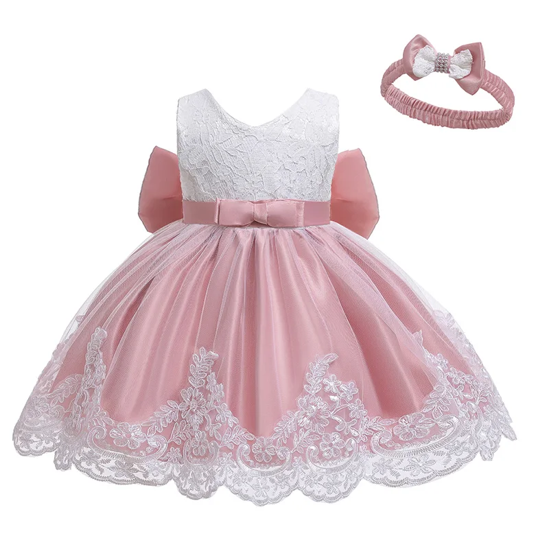 LZH Baby Girl Dress Newborn Clothes Princess Dress+Headwear For Toddler Birthday Wedding Christening Infant Party Christmas Gown thumbnail 4