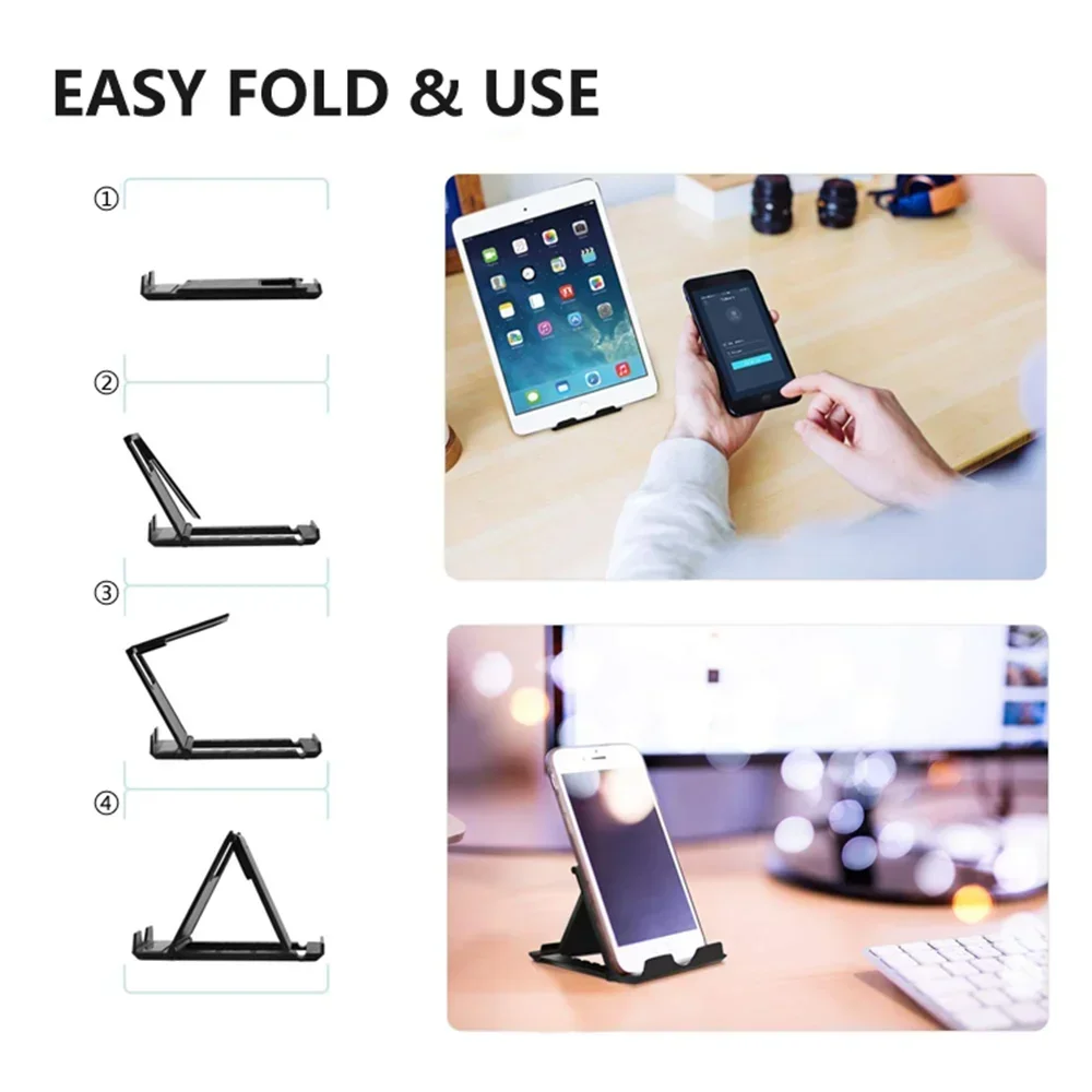 Table Phone Holder Bracket  Adjustable Desktop Stand For Ipad IPhone Samsung Xiaomi Huawei Folding Universal Mobile Phone Stand thumbnail 4