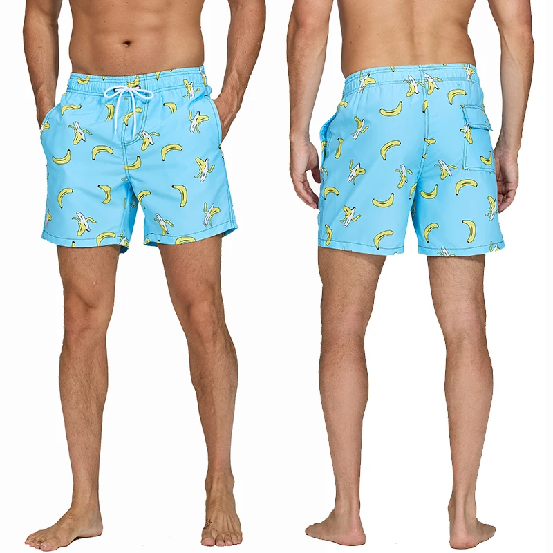 Escatch 2026 Summer The Latest Mens Shorts Polyester Traje De Baño Hombre Quick Dry Printing Mesh Liner Sports Beach Swim Trunks thumbnail 4