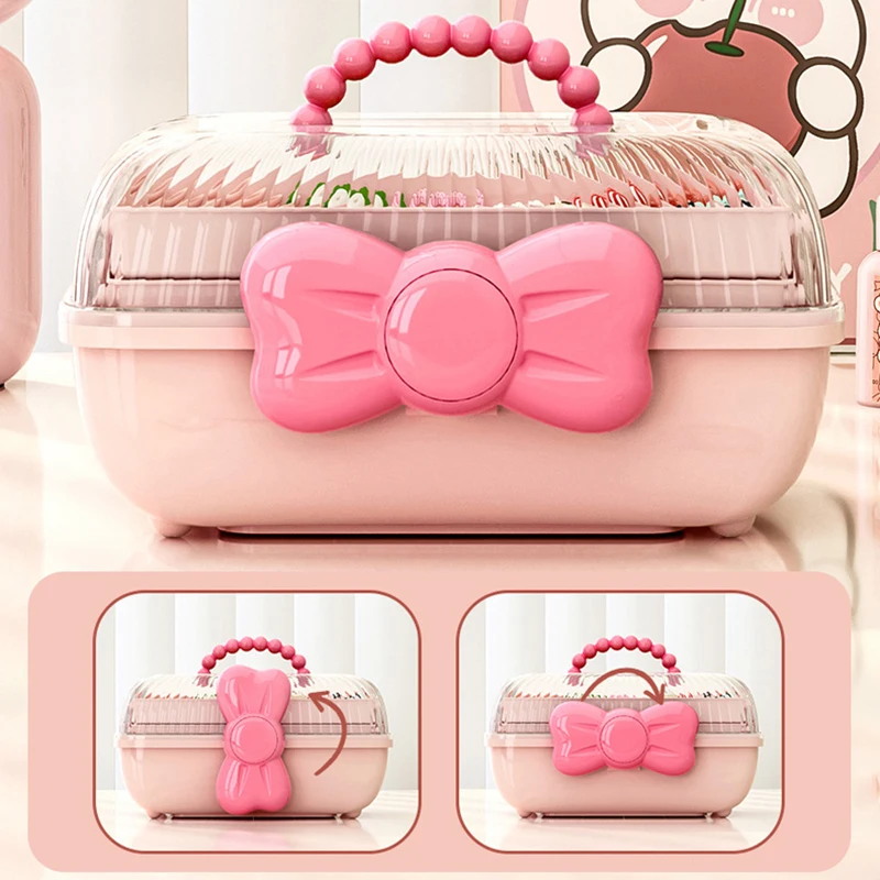 Multi-layer Hairpin Organizer Cute Girl Jewelry Case Head Rope Headband Display Rack Children's Hair Accessories Storage Box thumbnail 2