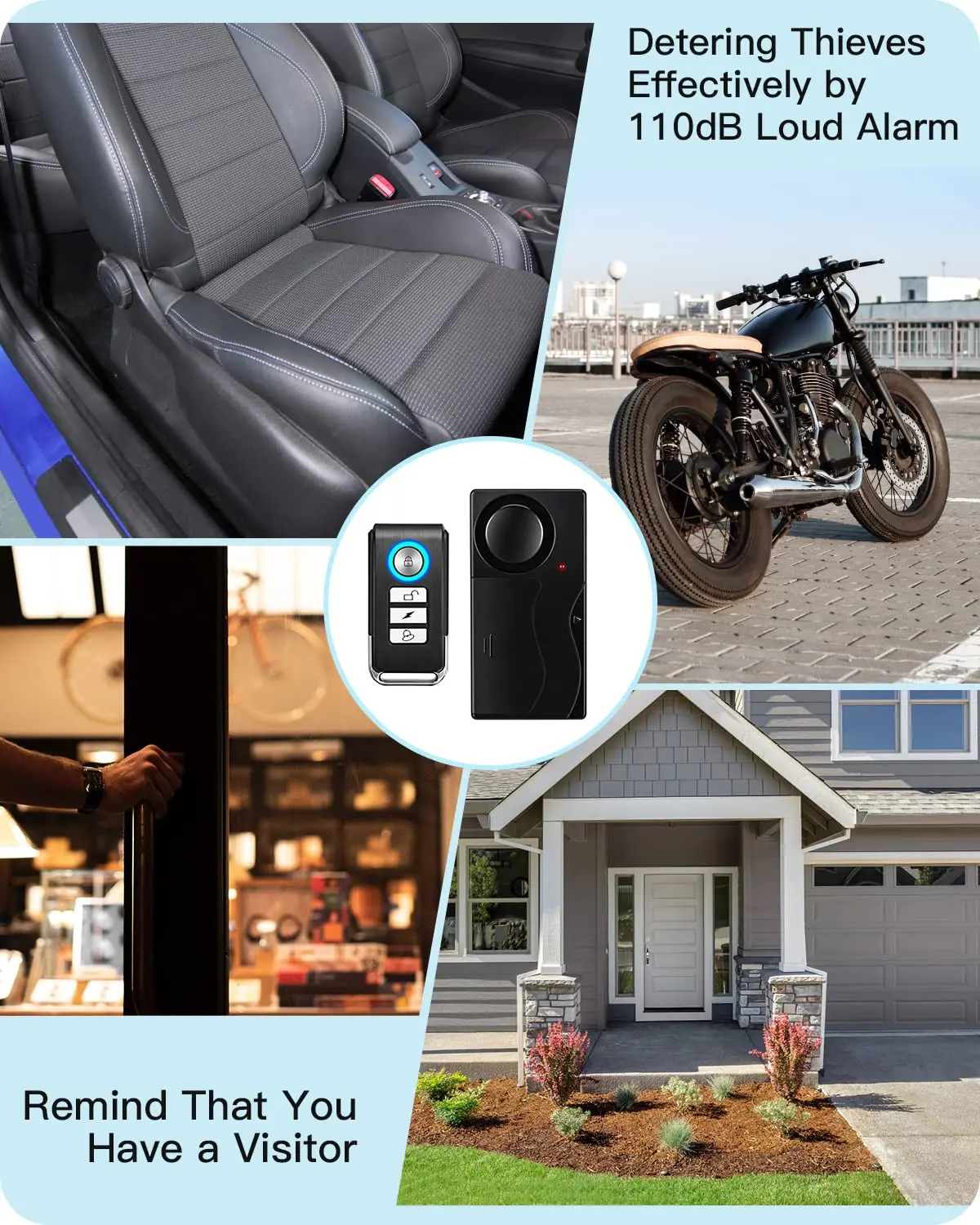 Extractme 110db Loud Alarm Wireless Vibration Alarm with Remote Control Anti-Theft Alarm Bike Motorcycle Vehicle Security Alarm thumbnail 6