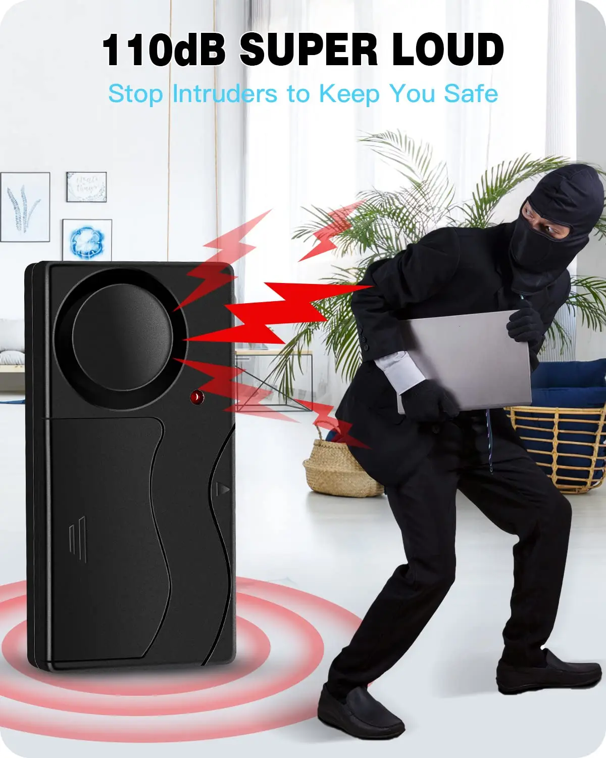 Extractme 110db Loud Alarm Wireless Vibration Alarm with Remote Control Anti-Theft Alarm Bike Motorcycle Vehicle Security Alarm thumbnail 2