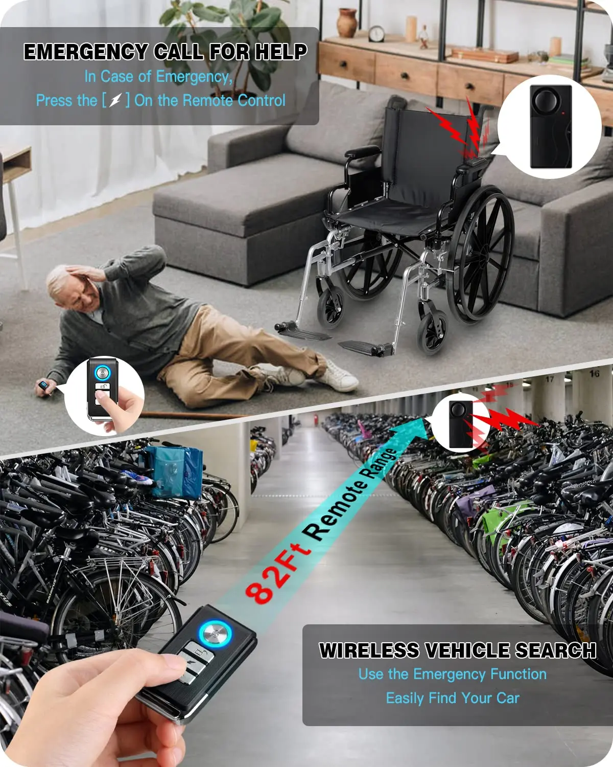Extractme 110db Loud Alarm Wireless Vibration Alarm with Remote Control Anti-Theft Alarm Bike Motorcycle Vehicle Security Alarm thumbnail 4