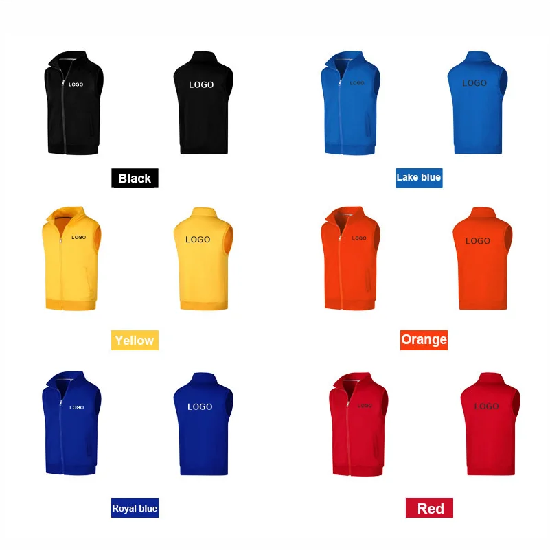 Winter Fleece Warm Vest Custom Logo Text Men And Women Sleeveless Vest Jacket Coat Company Group Print Embroidery Casual DIYTops thumbnail 4