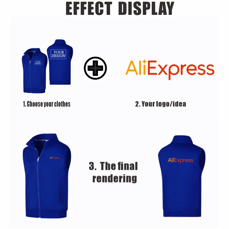 Winter Fleece Warm Vest Custom Logo Text Men And Women Sleeveless Vest Jacket Coat Company Group Print Embroidery Casual DIYTops thumbnail 5