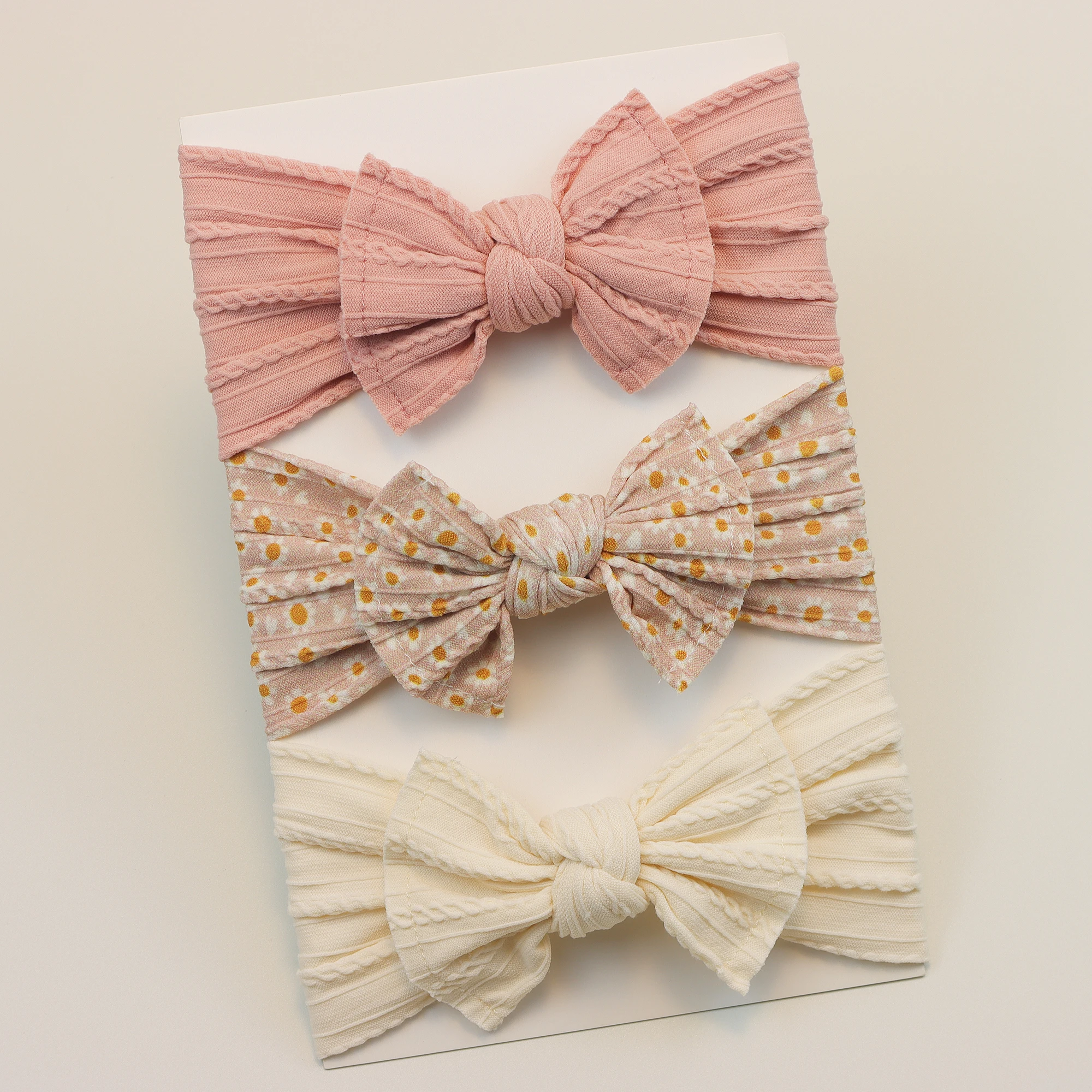 3Pcs/Set Baby Girl Headbands Lot Bows Baby Headband Newborn Gift Elastic Hair Bands Children Turban Kids Infant Hair Accessories thumbnail 2
