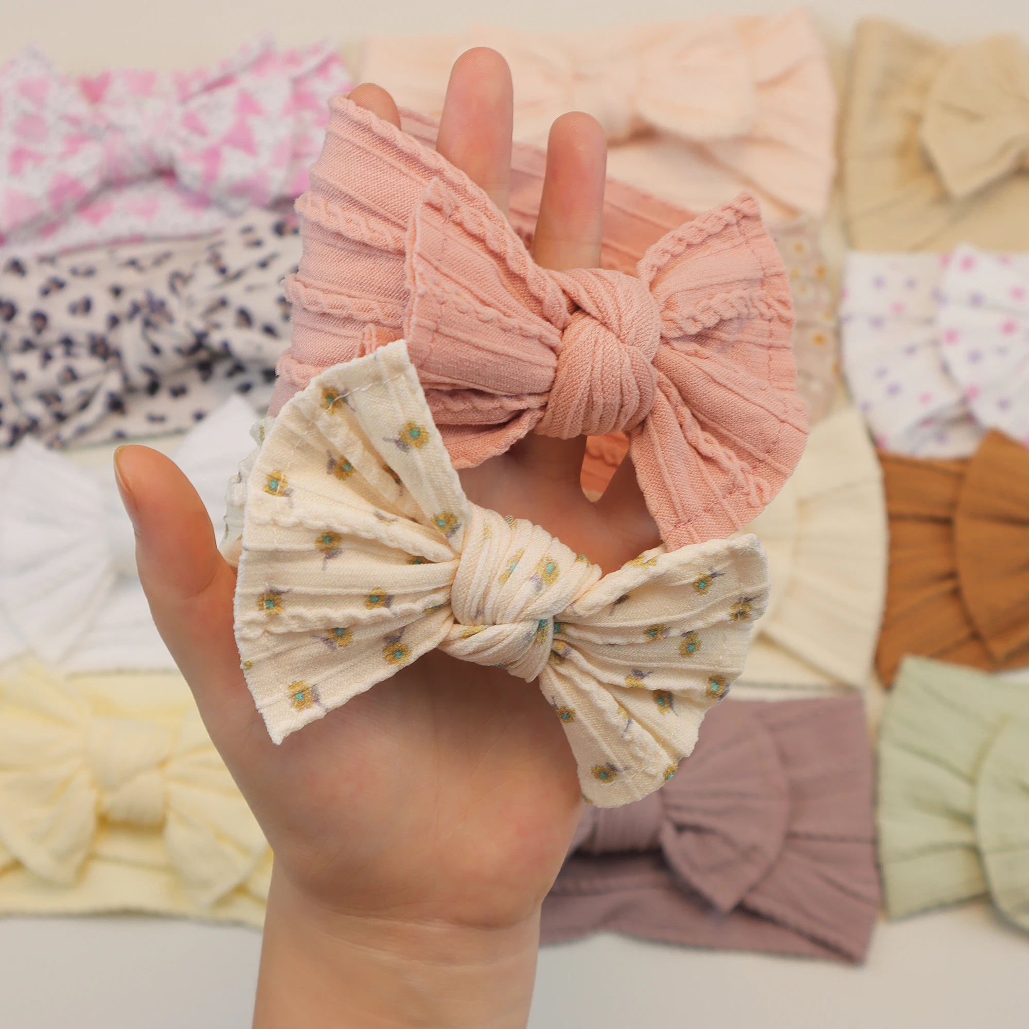 3Pcs/Set Baby Girl Headbands Lot Bows Baby Headband Newborn Gift Elastic Hair Bands Children Turban Kids Infant Hair Accessories thumbnail 6