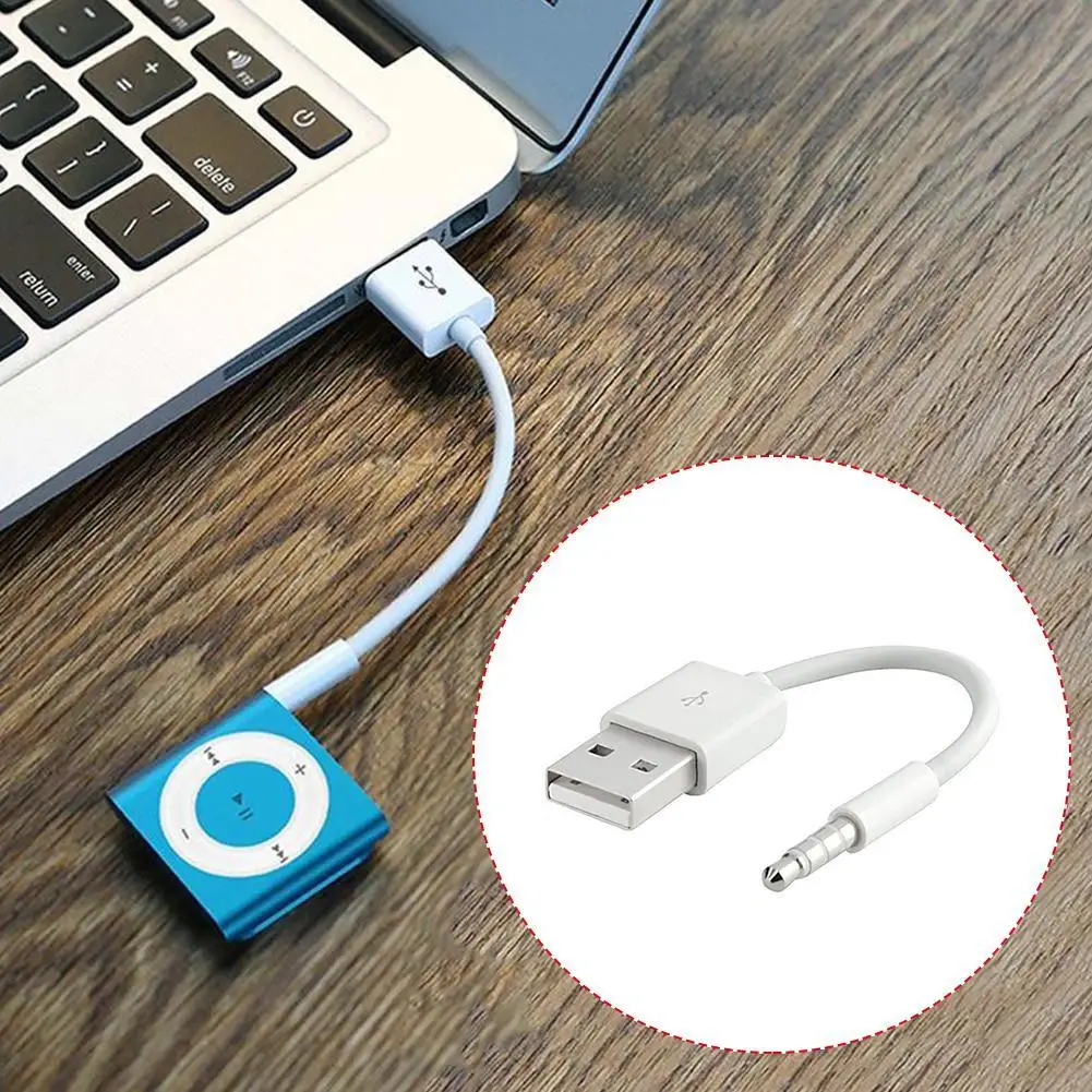Charger Data USB 3.5mm Sync Audio Cable For IPod Shuffle 3rd 4th Gen Accessory thumbnail 3