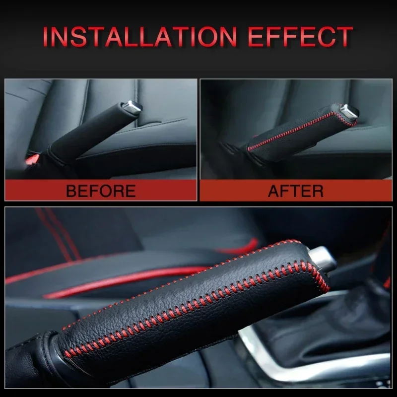 Car Leather Gears Handbrake Cover for Mazda 2 3 5 6 CX-3 CX-4 CX-5 CX-7 CX-9 Atenza Axela MX5 thumbnail 3