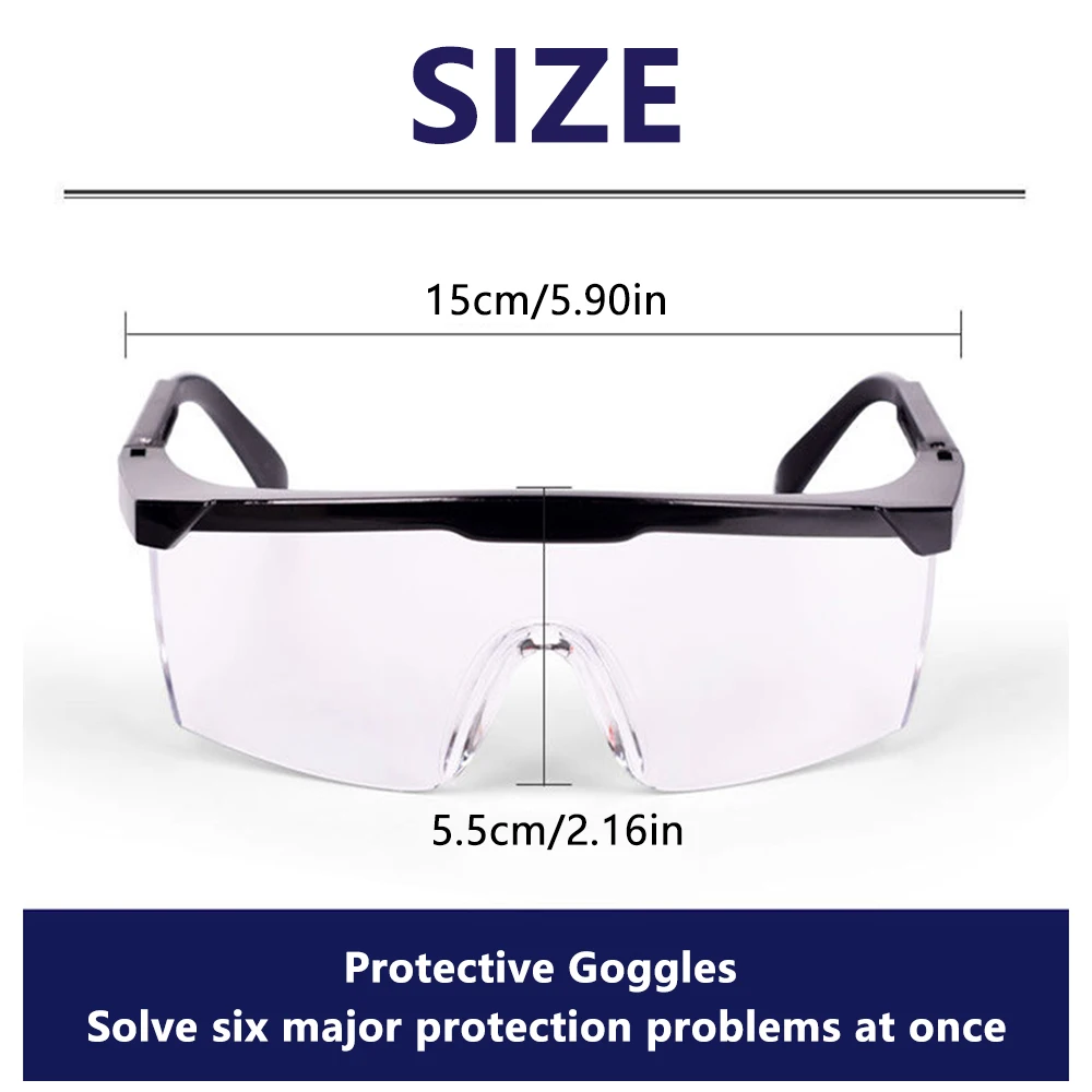 Protective Safety Glasses Telescopic Work Anti Dust Anti-Fog Antisand Windproof Impact Splash Transparent Goggles Eye Protection thumbnail 6