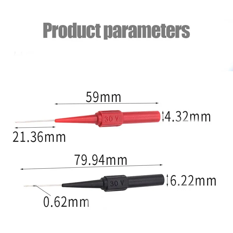 0.7MM Car Tip Probes Diagnostic Tools Auto Multimeter Test Leads Extention Back Piercing Needle Tip Probes Mechanical Tools thumbnail 4