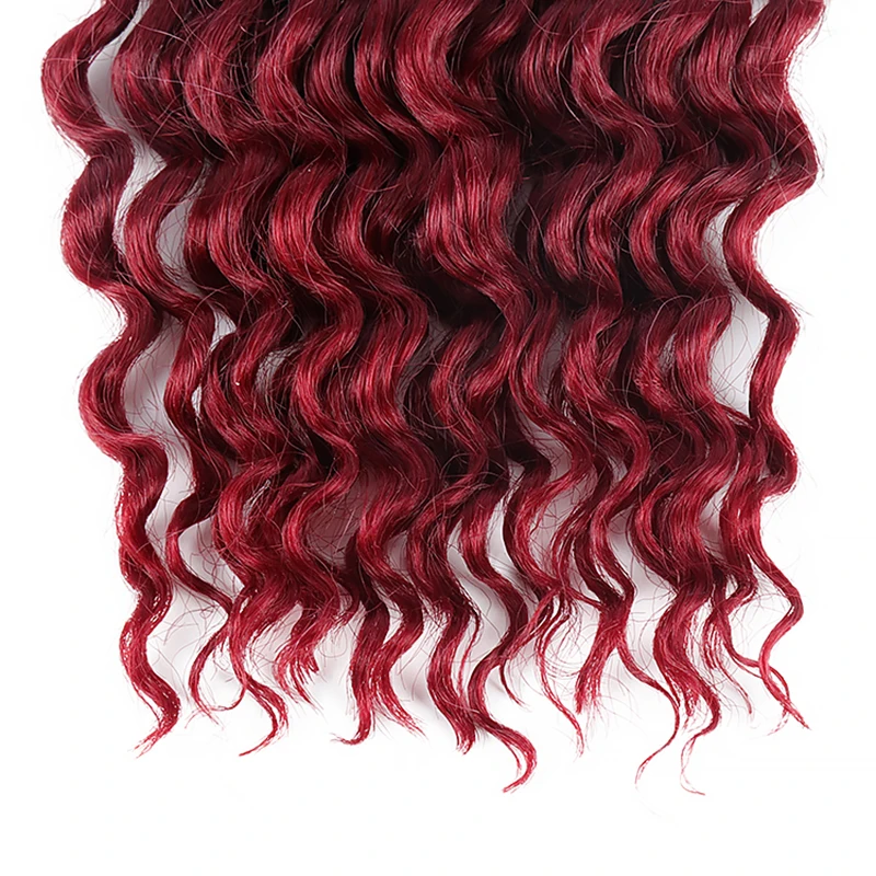 Julianna Bulk Synthetic Hair For Braiding Color 30 Blonde Deep Wave bundles Boho Braids Synthetic Hair Extensions thumbnail 5