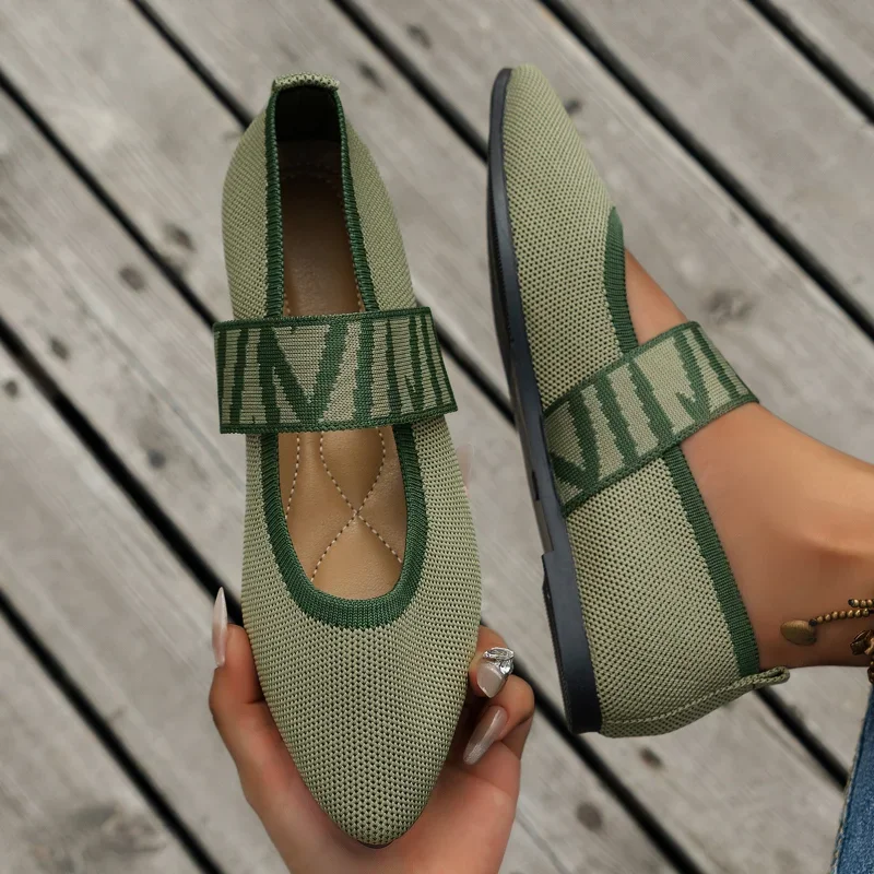 New Women's Ballet Flats Casual Shoes Low Heel Barefoot Elegant Woman Sneakers Socofy Comfortable Pointed Toe Loafers Female thumbnail 5