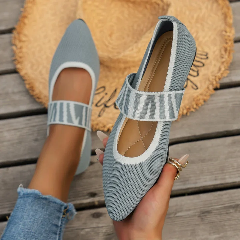 New Women's Ballet Flats Casual Shoes Low Heel Barefoot Elegant Woman Sneakers Socofy Comfortable Pointed Toe Loafers Female thumbnail 4