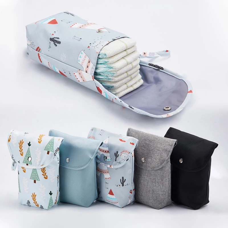Baby Diaper Bag Newborn Diaper Storage Bag Organizer Waterproof Portable Travel Outdoor Storage Nappy Carry Pack Stroller Pocket thumbnail 6