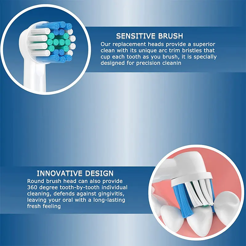 Replacement Toothbrush Heads Compatible with Oral B Professional Electric Brush Heads 1000 1500 3000 6000 7000 7500 8000 thumbnail 4