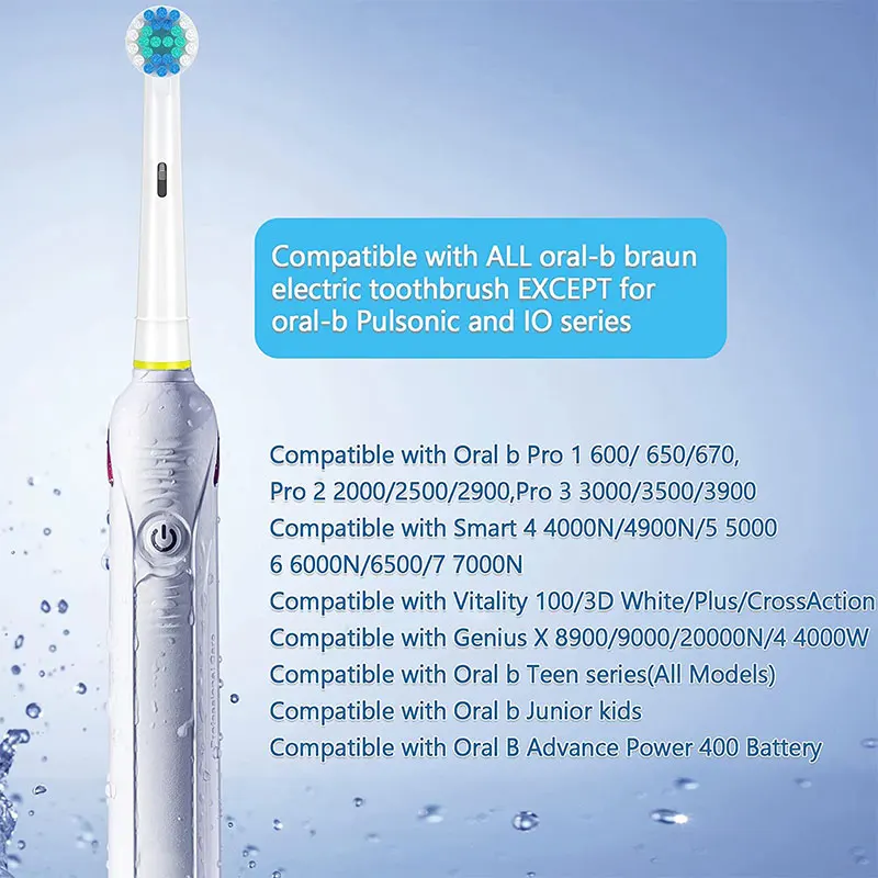 Replacement Toothbrush Heads Compatible with Oral B Professional Electric Brush Heads 1000 1500 3000 6000 7000 7500 8000 thumbnail 3